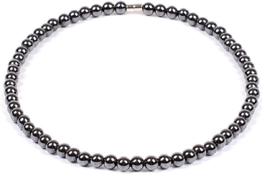 Drkao Magnetic Therapy Hematite Necklace, Hematite Magnet, Pain relief，Support The Immune System, Magnet Necklace, Relieve Stress and Frustration, Health Gifts for Family Mom Presents