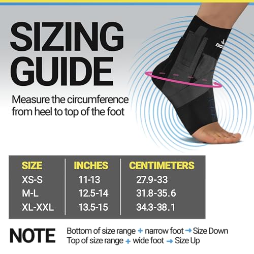 APX Sprained Ankle Brace - No Lace, Figure-8 Wrap, Adjustable Compression Ankle Support, Stabilizer for Men & Women, Sprain Prevention, Recovery, For Running, Volleyball, Pickleball, Soccer (XLarge)