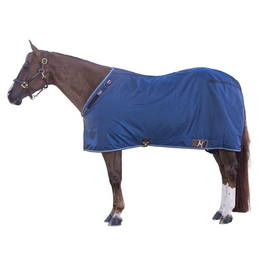 Adjusta Fit Dura-Nylon Tekno-Fleece Stable Horse Blankets & Sheets | V-Free Pressure Free Wither | Adjustable Leg Strap Horse Sheets | Comfortable Horse Blankets for Winter | Color Navy | Size 72