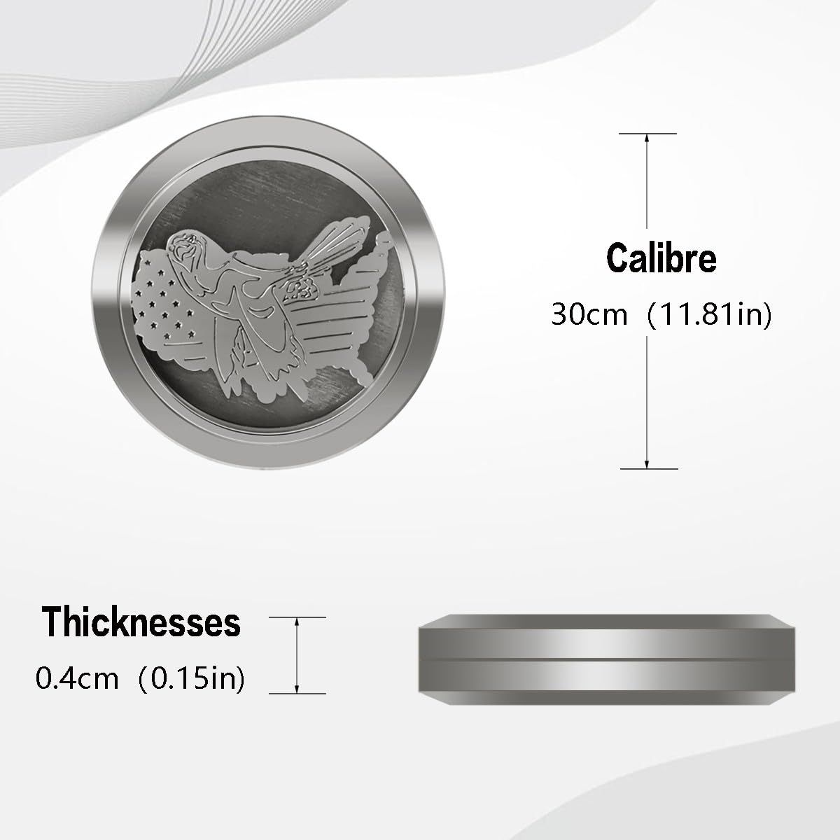 Aromatherapy Diffuser Necklace-Eagles Essential Oil Necklace,Aromatherapy Diffuser Pendant for Men and Women,Portable,Suitable for Yoga,Meditation,Travel,Stress Relief Gift(Silver 30mm)