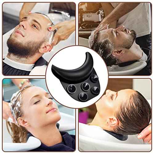 Noverlife Salon Neck Rest Cushion with Suction Cup, Non-Slip Soft Silicon Shampoo Bowl Neck Rest, Portable Hair Salon Shampoo Sink Gel Neck Pad, Hair Washing Sink Neck Support for Home Salon Basin