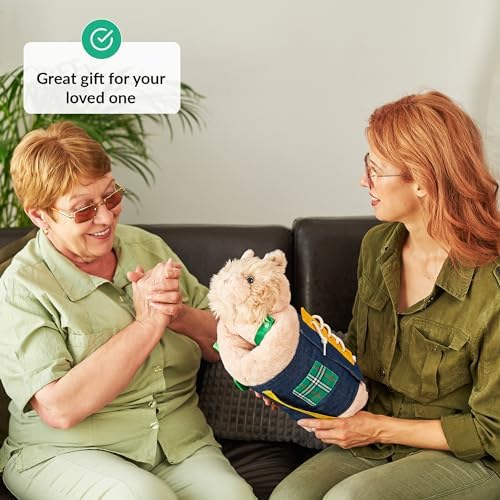 Fidget Muff Cat and Blanket for Elderly | Fidget Blanket for Dementia | Dementia Products for Elderly | Gift and Activities for Seniors with Alzheimer’s or Dementia | Sensory Fidget Toys