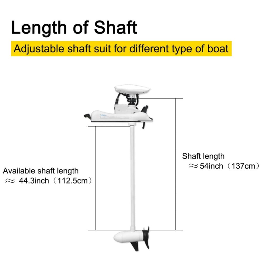 AQUOS Haswing CaymanB Bow Mount Trolling Motor with Wireless Remote & Wireless Foot Control, Quick-Release- 80 Lb. Thrust, 54 in. Shaft, Saltwater & Freshwater