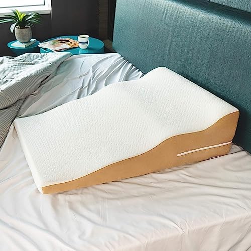 Avana Contoured Bed Wedge 24" Support Pillow with Gel-Infused Memory Foam and Cooling Tencel Cover