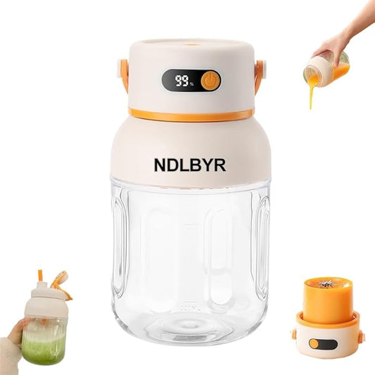 Portable Electric Juicer Cup Personal Size Blender for Smoothies & Shakes 33oz BPA-Free Bottle USB-C Rechargeable Leakproof Travel Lid Powerful Ice Crushing Mini Kitchen Gym Outdoor(1pc)