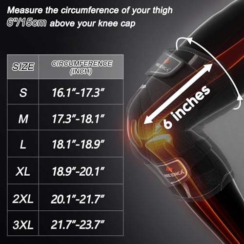 NEENCA Professional Knee Brace for Knee Pain, Adjustable Knee Support with Patented X-Strap Fixing System, Support and Stability for Joint Pain Relief, Arthritis, Meniscus Tear,ACL,PCL, Runner, Sports