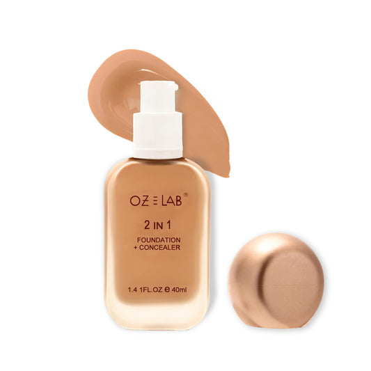 Oz Lab Beauty Gotchu Covered 2-in-1 Flawless Liquid Foundation Concealer GC-03 Warm Sand Vegan Cruelty-Free Long-Lasting，1.41 FL. OZ/ 40 ML，pack of 1