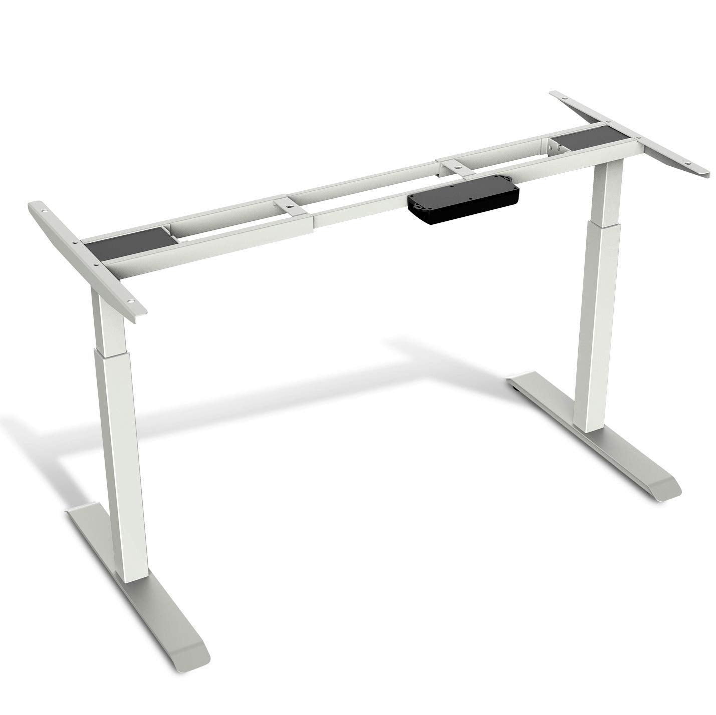 MCombo Dual Motor Standing Desk Frame, Electric Adjustable Stand up Table Frame, 4 Memory Positions, Frame Only 1688 (White)