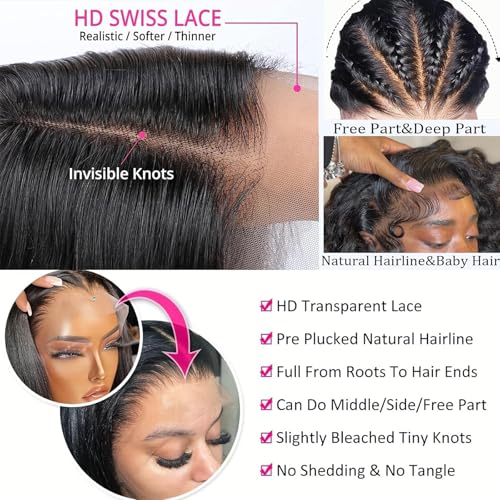 16 Inch Short Curly Bob Wigs Human Hair 13x4 Deep Wave Lace Front Wigs Human Hair for Black Women HD Lace Front Wigs Human Hair Pre Plucked with Baby Hair Chocolate Brown