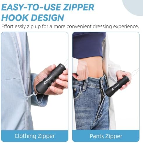 Button Hook, Button Assist Tool, with Comfort & Wide Grip, Button Helper Tool for Elderly, Arthritis, Stroke, Parkinson's