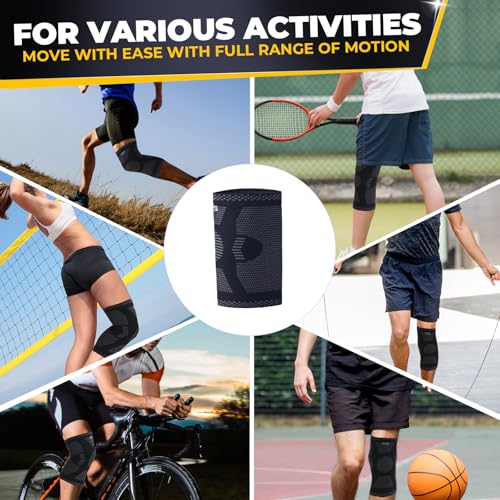 NeoTech Care Knee Support Brace - Breathable - Men, Women, Right or Left (Black Color, Size XL, 1 Pair)