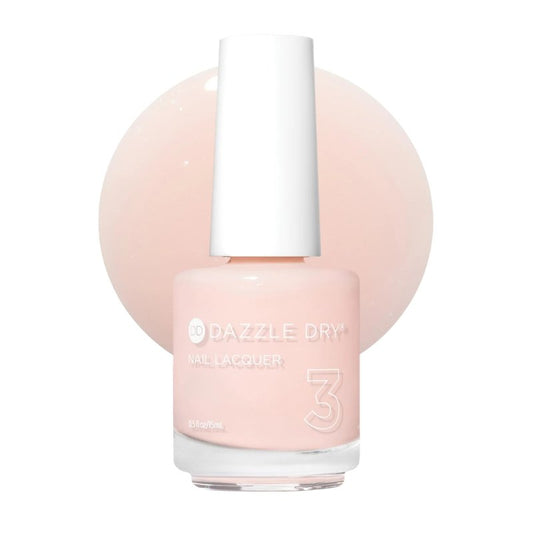 Dazzle Dry Nail Lacquer (Step 3) - Livin' La Vida Yoga - A soft and pale creamy pink with a hint of diamond dusted shimmer. Semi-sheer cream. (0.5 fl oz)