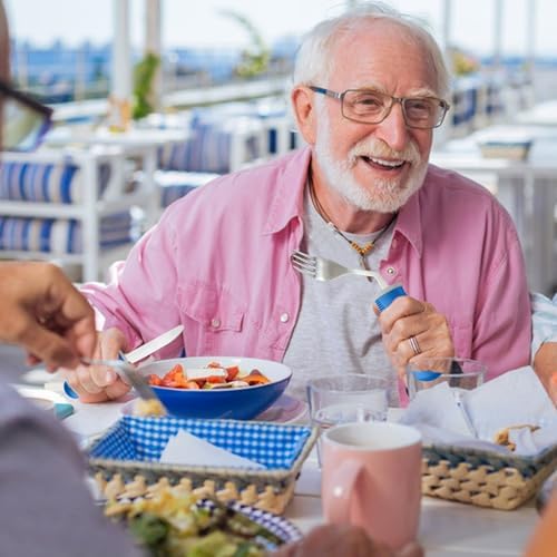 Adaptive Utensils (3-Piece) - Bendable Adaptive Utensils Weighted Stainless Steel Set, Non-Slip Handles for Hand Tremors, Arthritis, Disabled People,Parkinson’s or Elderly,Knives, Fork, Spoons