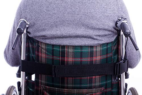 COW&COW Padded Gait Belt with 4 Handles and Quick Release Buckle 5.5 inchs(Blue, S/24inches-30inches)