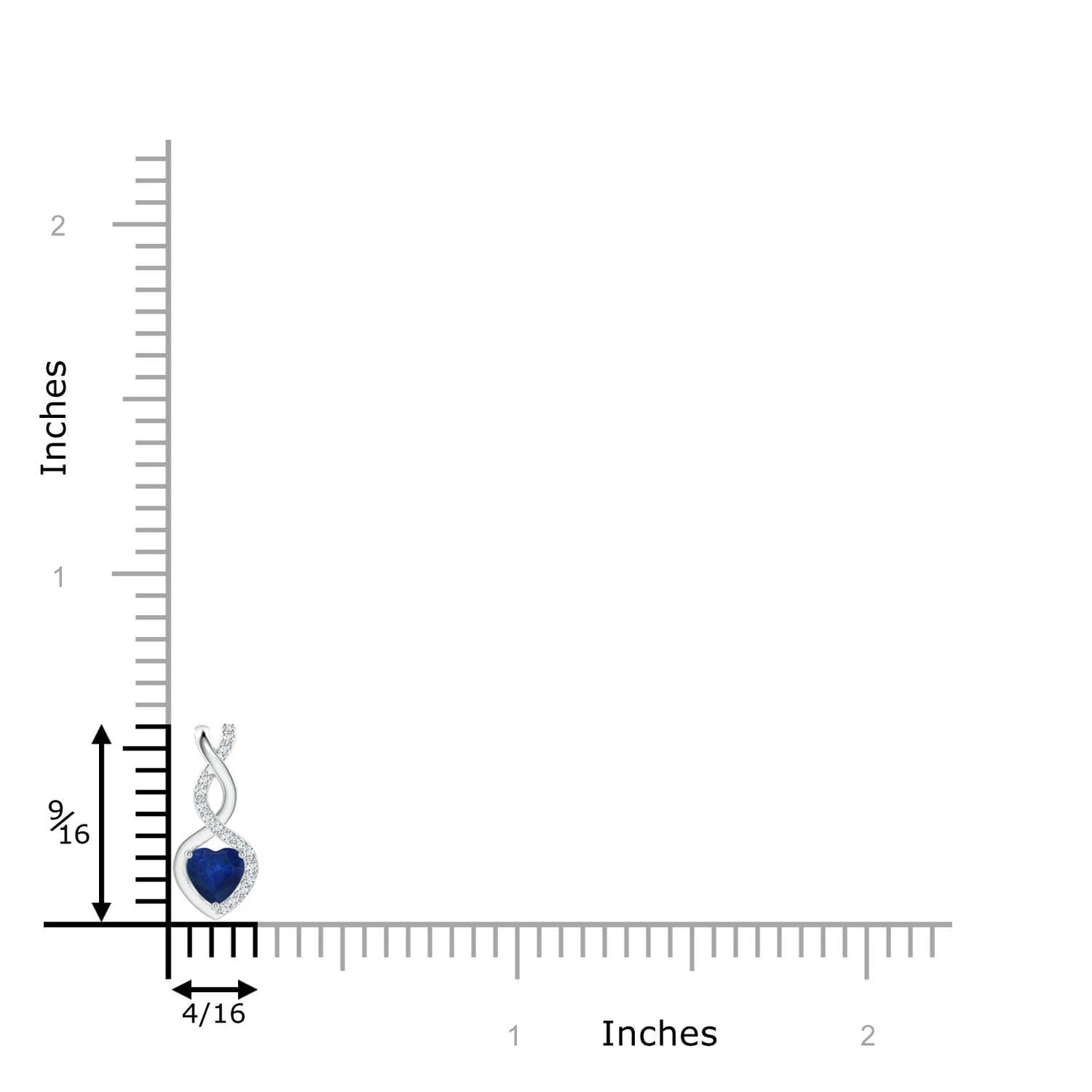 Angara Natural Blue Sapphire Pendant for Women | 0.3 ct Heart Shape Blue Sapphire Diamond Heart Pendant Necklace in Sterling Silver | September Birthday, Anniversary, Gemstone Jewelry Gift | AA | 4mm