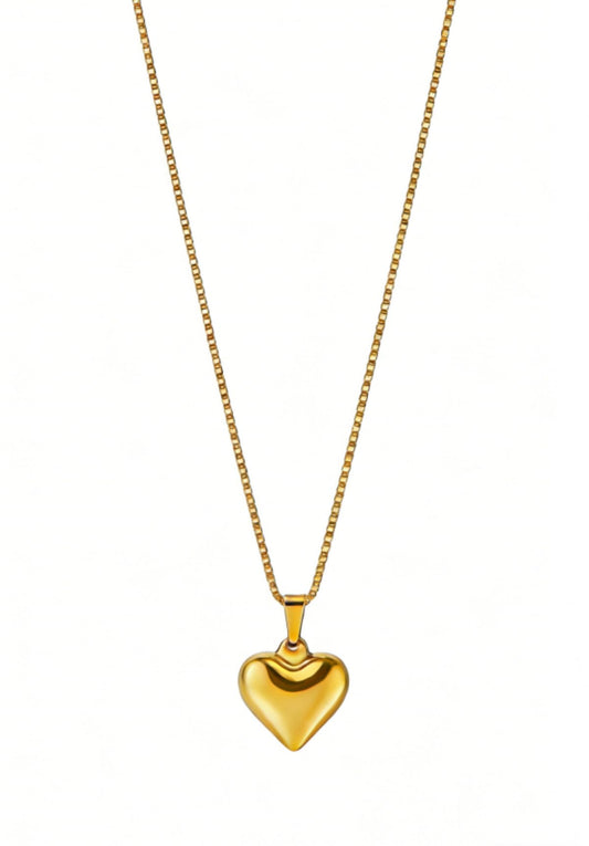 18k Gold Plated Heart Necklace for Women, Adjustable 18-20 Inch Love Heart Pendant Choker, Elegant Gift for Valentine's Day, Anniversary, Birthday for Her, Girlfriend, Wife (Asymmetrical Contemporary)