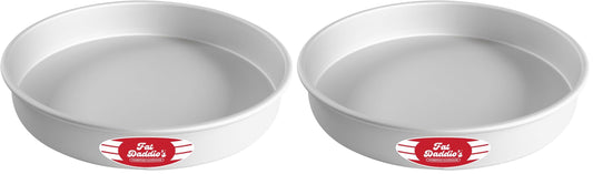 Fat Daddio's Anodized Aluminum Round Cake Pan, 12 x 2 Inch (Pack of 2)