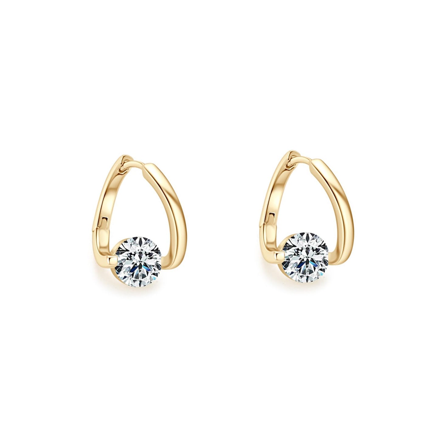 Halolux Lymphvity Germanium Earring for Women Lymphatic Drainage Earring CZ Zircon Acupressure Earrings Atheniz Lymphatic Earrings Dainty Jewelry Gifts (Gold)