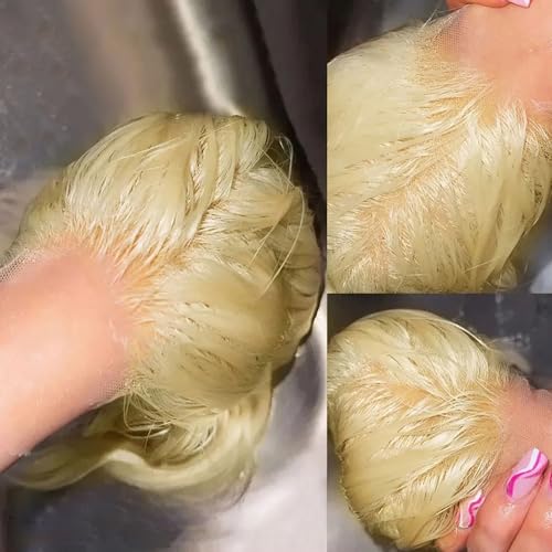 SKINLIKE Real HD Lace Frontal Human Hair Pre Plucked Natural Hairline Invisible Closure Ultra Thin Swiss HD Lace Bleach Knots Closure Human Hair with Baby Hair (5x5 613 HD Body Wave, 20 inch)