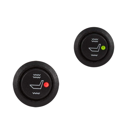 Universal 3 Pin Car Seat Heater Switch, 2X Round Heated Hi Low Off Control 12V 20A
