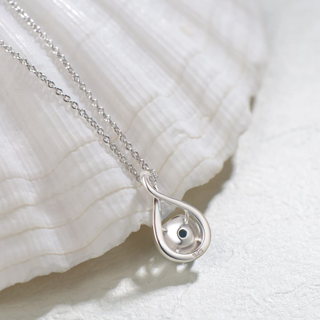 FANCIME Turquoise Necklace December Birthstone Necklace for Women Sterling Silver Infinity Pendant Fine Jewelry Birthday Mothers Day Gifts for Wife Her Mom, Chain Length 16"+2"