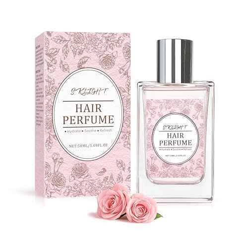 Hair Perfume for Women, Long-Lasting Pheromone Perfume oil Sweet Floral Fragrance, Castor oil & Rose Hydrosol for Nourishing and Hydrating Hair Shine Spray, 1.69 fl.oz