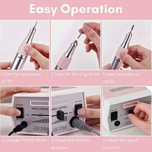 Makartt Poly Nail Extension Gel, 15ML Nude Nature with Pink JD700 Professional Nail Drill Machine Bundle