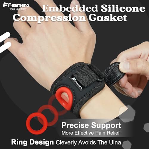 TFCC Wrist Brace Ulnar Wrist Brace with Compression Rring Pad for Ulnar Sided Wrist Pain, TFCC Tear, Repetitive Wrist Use Injury, DRUJ Instability (L/XL)