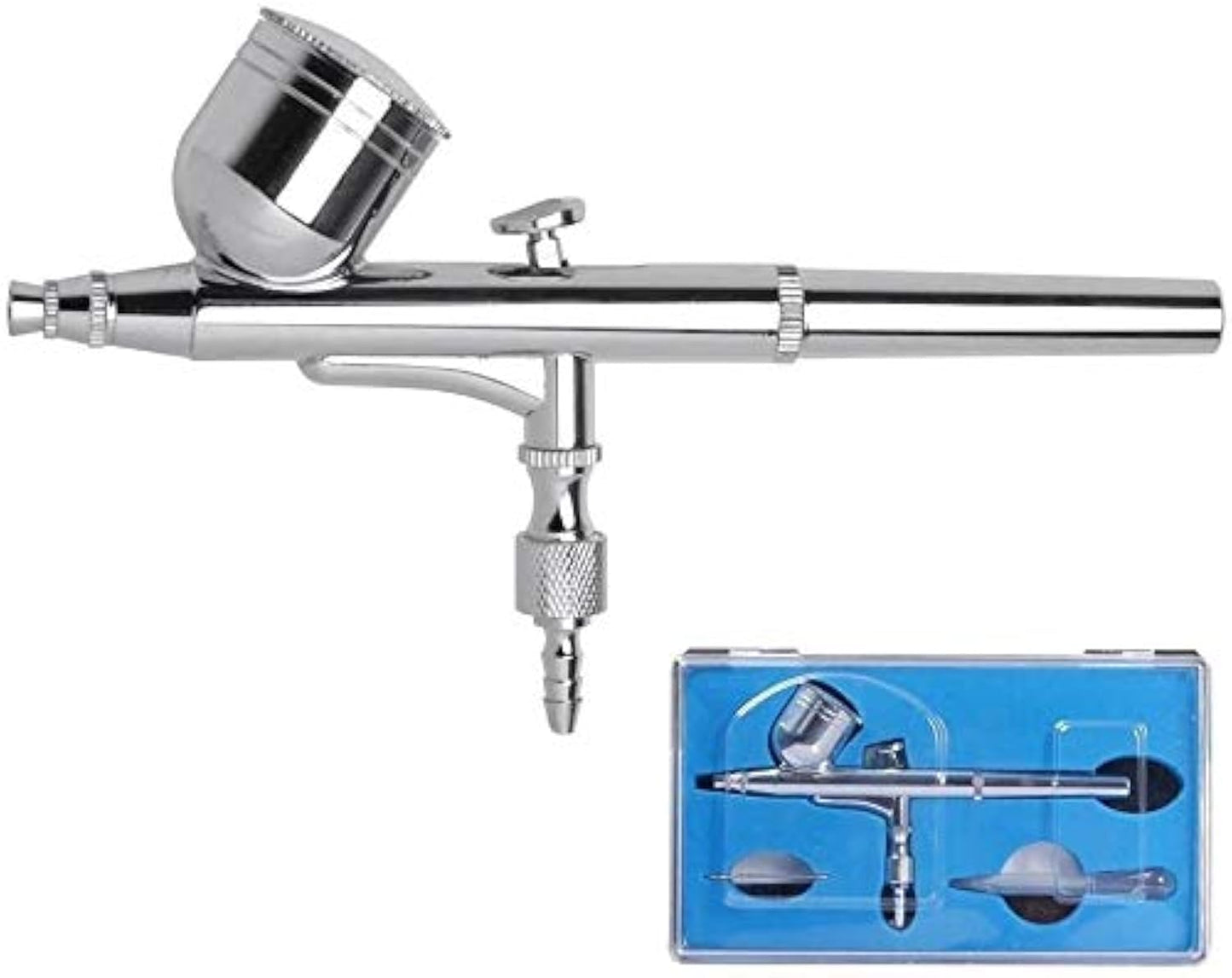 GotHobby 0.3mm Gravity Feed Dual-Action Airbrush Paint Spray Gun Kit Set