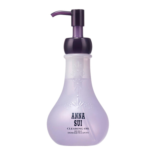 ANNA SUI Clearing Cleansing Oil, Makeup Remover for Waterproof Makeup, Moisturizing Botanical Oil Cleanser, Double Cleanse, 6.7 fl oz