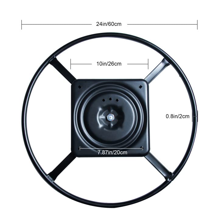 Skuehod 24 Inch Heavy Duty Recliner Chair Swivel Ring Base Kit with 10 inch Swivel Plate, Chair Replacement Parts Bottom Mechanism