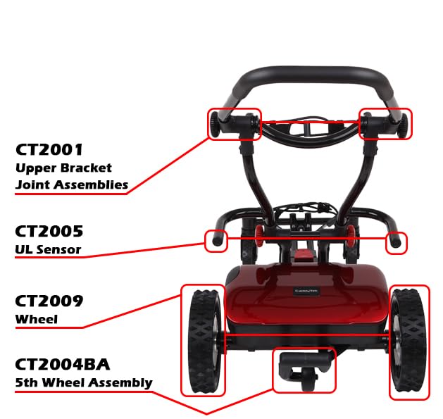 CaddyTrek R2 Electric Golf Follow Cart (Black)