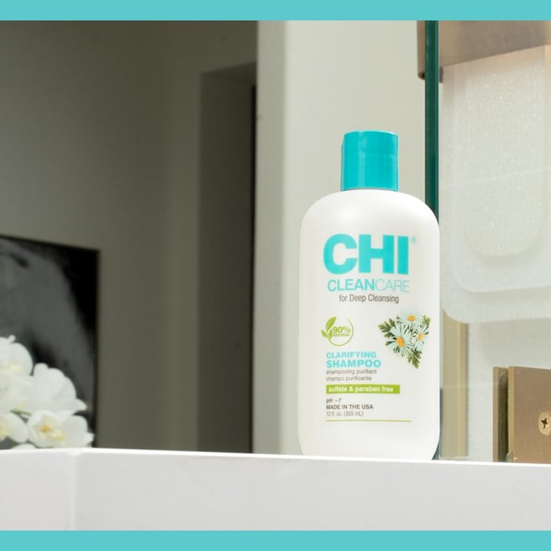 CHI CleanCare Clarifying Shampoo - Deep Cleansing Formula for Hair & Scalp | Sulfate-Free, 12 Oz