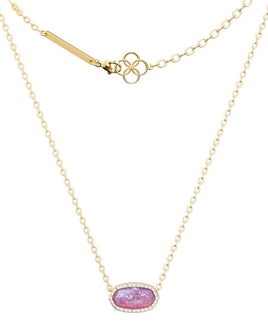 AICase 18K Gold Plated Pendant Necklace for Women,Diamond Rhinestone Dainty Fashion Jewelry,Anniversary Wedding Birthday Gifts for Women/MoM/Sister/Friends/Her/Wife/Grandma/Coworker_Glitter Pink