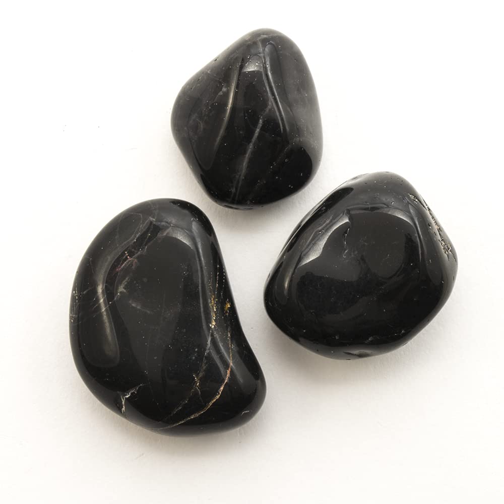 Pachamama Essentials Black Onyx Tumbled - Healing Stone - 20-25mm (1)