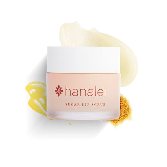 Hanalei Sugar Lip Scrub and Travel-size 3 pack Lip Treatment (Multi-colored) Bundle, Made with Raw Cane Sugar and Real Hawaiian Kukui Nut Oil (Cruelty free, Paraben free)