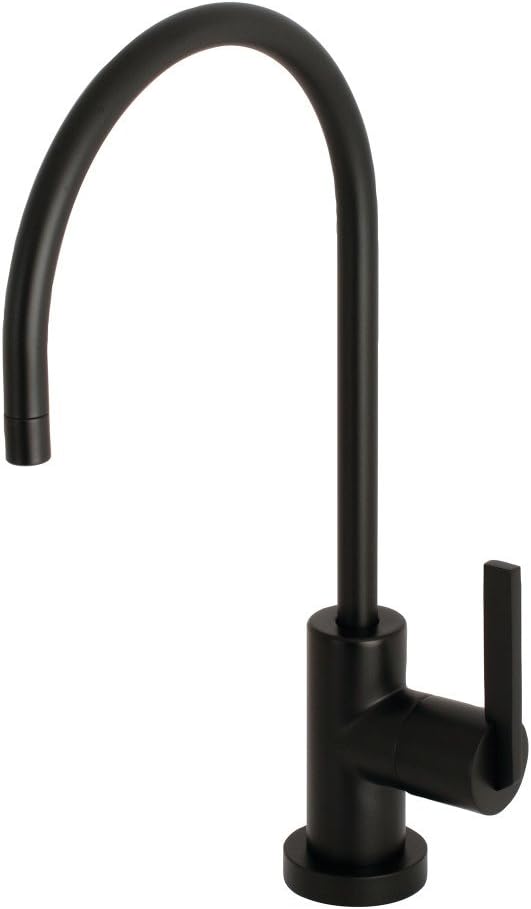 Kingston Brass KS8190CTL Continental Water Filtration Faucet, Matte Black, 5‑7/8 in. Spout Reach
