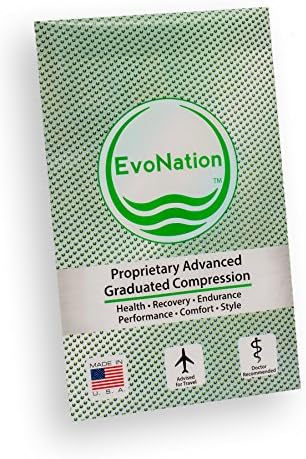 EvoNation Women’s Sheer 20-30 mmHg Compression Stockings – Knee High Open Toe Support for Swelling, Varicose Veins, DVT, Flight Travel, Circulation and Pain Relief – Sheer, Firm Fit – Made in USA