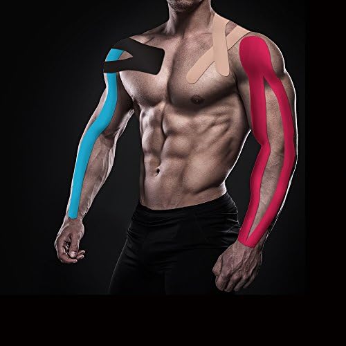 SOON GO Kinesiology Tape Pro 5 Rolls, 2 Inch High Elasticity Sports Tape Therapeutic Pain Relief–Physio Tape for Muscle Recovery & Joint Support, Waterproof & Hypoallergenic & Breathable–Orange