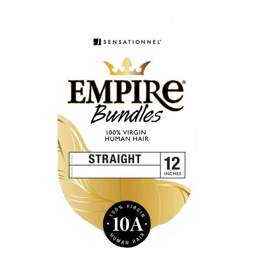 Sensationnel Human Hair Empire Bundles Weave - STRAIGHT 18" (Color:NATURAL, Pack of 2)