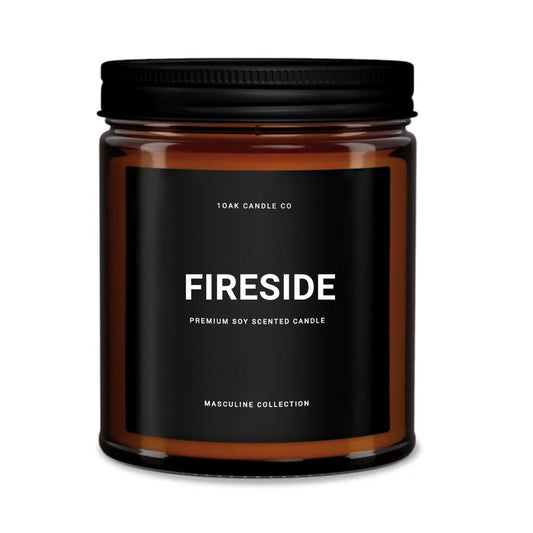1OAK Fireside Candle - Scented Candles for Men - Campfire Candle Scent - Woodfire Candles (7oz.)