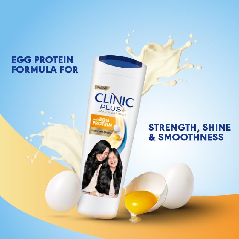Clinic Plus Shampoo Strength and Shine with Egg Protein 355 ml / 12 fl oz