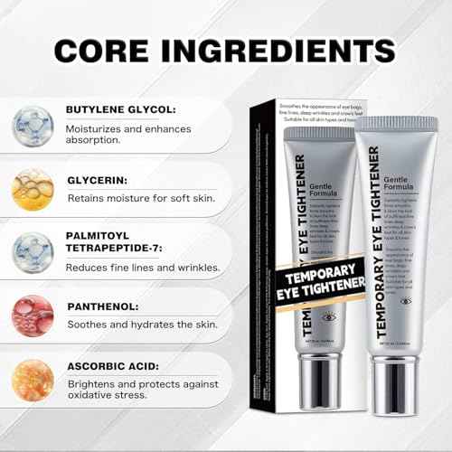 Temporary Eye Tightener, Perfection Primer Tightener Eye Cream, Instant Eye Tightener Easy-Wear Formula ? Ultimate Lift & Smooth Finish 20mL