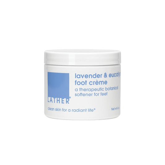 LATHER Foot Cream - Moisturizing & Nourishing Cracked Heel Repair for Smooth, Soft Feet - Pedicure Foot Spa - Aromatherapy Foot Lotion For Dry Cracked Feet - 4 Oz