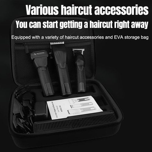 EHJYO Professional Hair Clippers and Trimmer Set, Electric Razor Foil Shavers, Cordless Clippers for Hair Cutting, LCD Display/Travel Case, Gifts