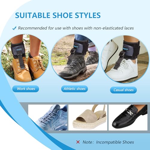 AFO Foot Drop Brace for Walking, Drop Foot Brace for Walking with Shoes, Adjustable Foot Brace for Drop Foot Support, Soft Drop Foot Braces, Fits Left or Right Foot, Women & Men(L/XL)