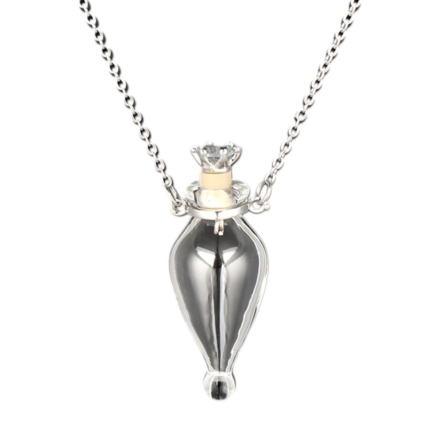Essential Oil Diffuser Perfumes Bottle Pendant Necklace Jewelry Clear Tear Drop Vial Essential Oil Pendant Necklace Bottle Necklaces for Women