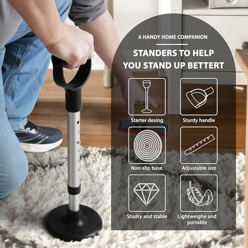 Mobility Aids Tool Adjustable Standing Assist Devices Portability Standing Aid Device Stable Supports Equipment for Rising Indoors, Garden Work,Outdoor Work,Doing Housework