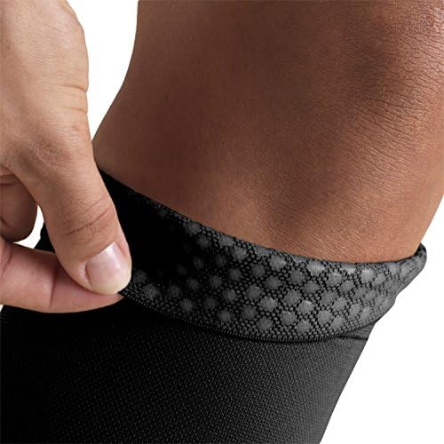 Truform Women's Compression Stockings, 20-30 mmHg, Thigh High Length, Closed Toe, Opaque, Black, X-Large