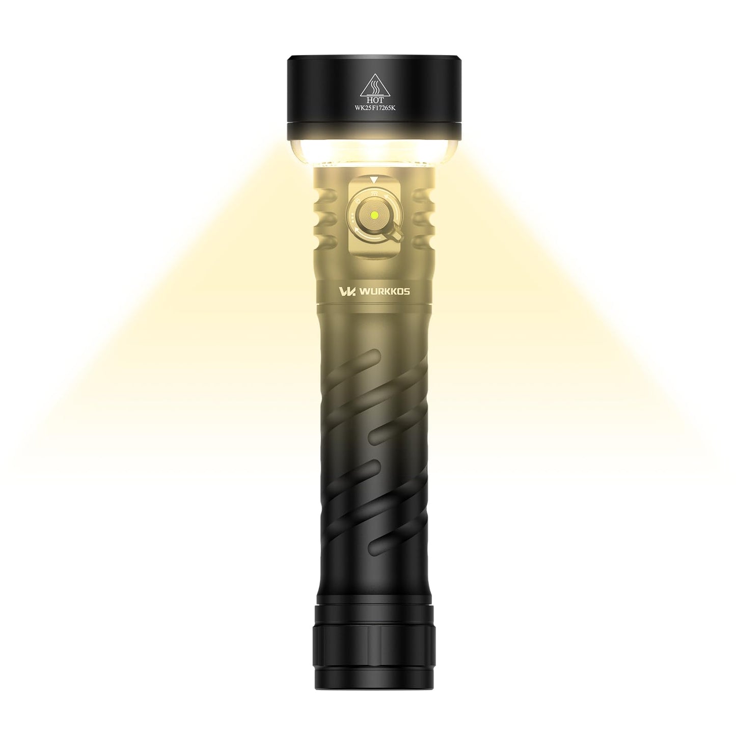 Wurkkos TS27 Rechargeable High Lumen Flashlights, 3200LM 2772Feet Long Throw Super Bright Flashlight,Bidirectional Lighting 300-hour Ultra-Long Flashlights, (with Threaded Interface)